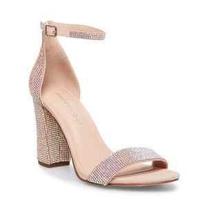 Madden Girl Glittering blush/multi rhinestone Heels